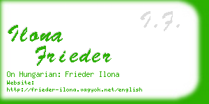 ilona frieder business card